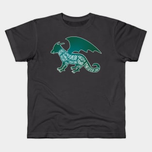 Green Dragon - Fantasy Butcher Cuts of Meat Kids T-Shirt